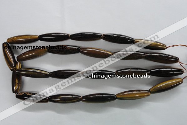 CTE331 15.5 inches 10*35mm rice yellow tiger eye gemstone beads