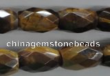 CTE334 15.5 inches 13*20mm faceted drum yellow tiger eye gemstone beads