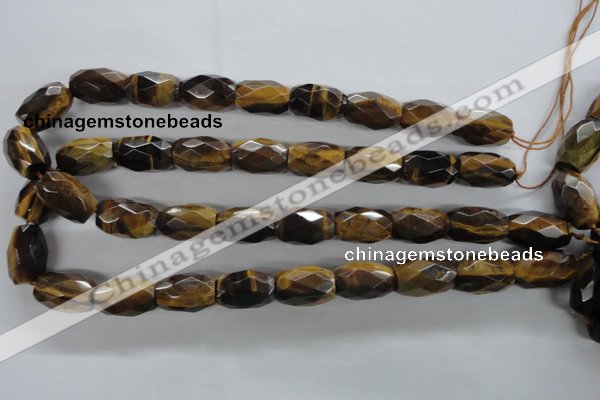 CTE334 15.5 inches 13*20mm faceted drum yellow tiger eye gemstone beads