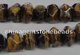 CTE336 15.5 inches 8*12mm faceted nuggets yellow tiger eye gemstone beads