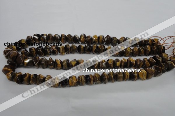 CTE336 15.5 inches 8*12mm faceted nuggets yellow tiger eye gemstone beads