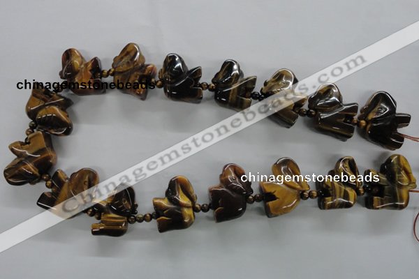 CTE339 15.5 inches 20*25mm animal yellow tiger eye gemstone beads