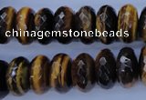 CTE404 15.5 inches 8*16mm faceted rondelle yellow tiger eye beads