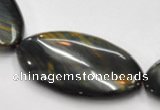 CTE41 15.5 inches 20*40mm oval blue tiger eye beads wholesale