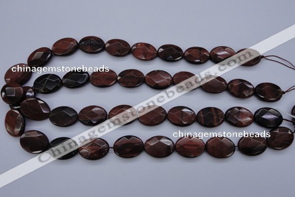 CTE462 15.5 inches 15*20mm faceted oval red tiger eye beads