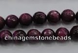 CTE473 15.5 inches 10mm faceted round red tiger eye beads wholesale