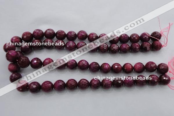 CTE475 15.5 inches 14mm faceted round red tiger eye beads wholesale