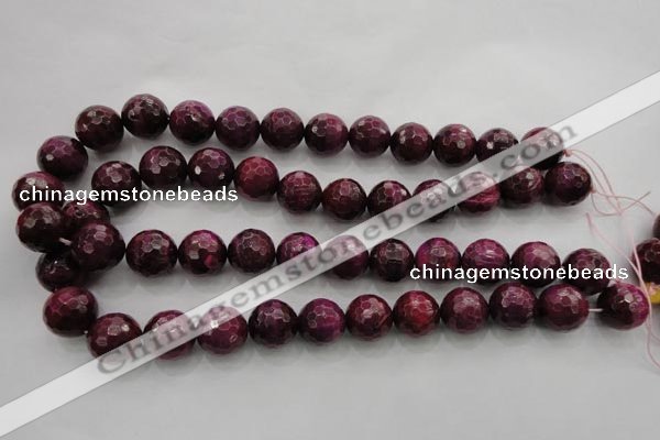 CTE476 15.5 inches 16mm faceted round red tiger eye beads wholesale