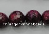 CTE477 15.5 inches 18mm faceted round red tiger eye beads wholesale