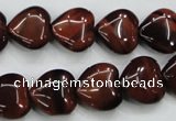 CTE52 15.5 inches 14*14mm heart red tiger eye gemstone beads