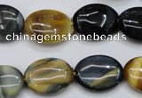 CTE571 15.5 inches 15*20mm oval golden & blue tiger eye beads