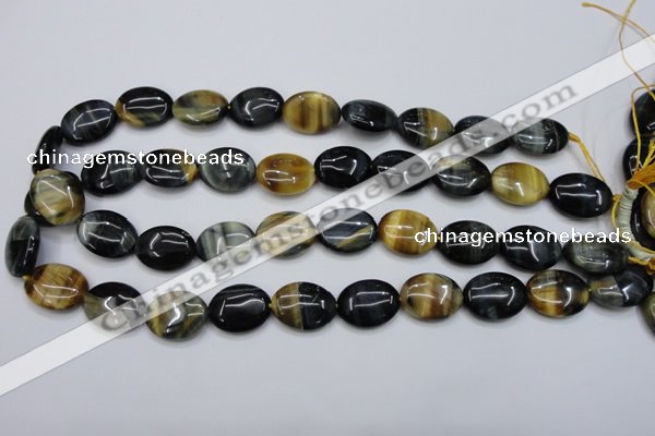 CTE571 15.5 inches 15*20mm oval golden & blue tiger eye beads