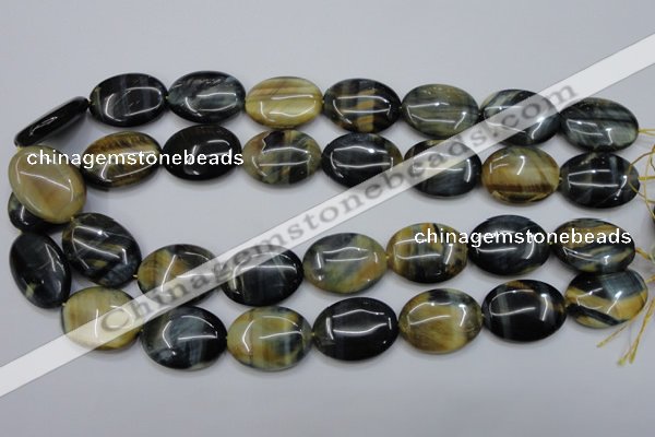 CTE572 15.5 inches 18*25mm oval golden & blue tiger eye beads