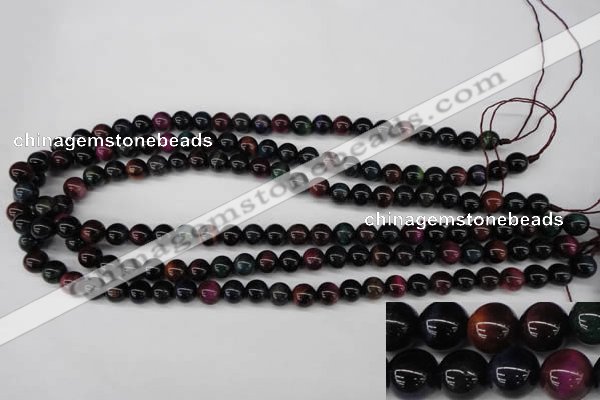 CTE592 15.5 inches 8mm round colorful tiger eye beads wholesale