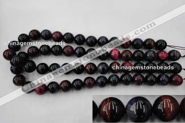 CTE595 15.5 inches 14mm round colorful tiger eye beads wholesale