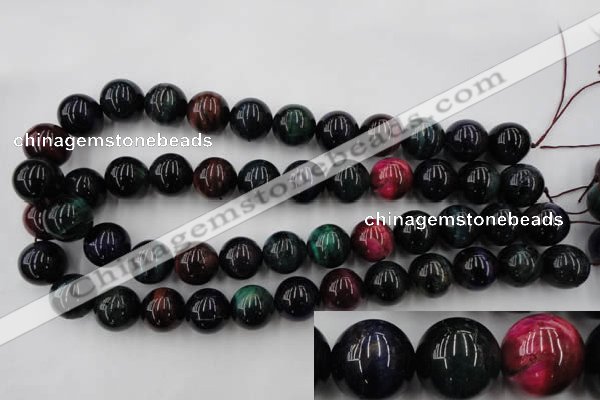 CTE596 15.5 inches 16mm round colorful tiger eye beads wholesale