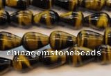 CTE606 15.5 inches 8*12mm teardrop yellow tiger eye beads wholesale