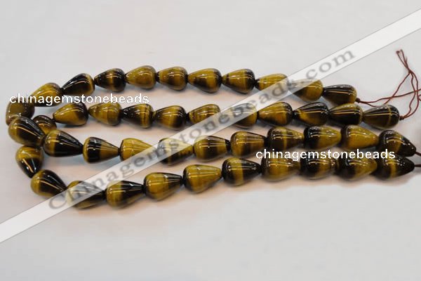 CTE609 15.5 inches 13*18mm teardrop yellow tiger eye beads wholesale