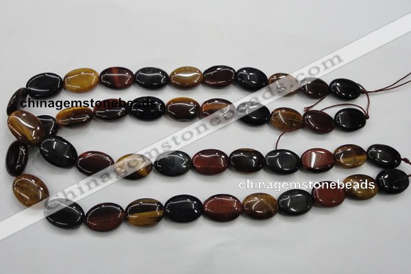 CTE61 15.5 inches 13*18mm oval mixed tiger eye gemstone beads