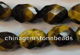 CTE625 15.5 inches 15*20mm faceted rice yellow tiger eye beads wholesale