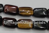 CTE64 15.5 inches 13*18mm rectangle mixed tiger eye gemstone beads