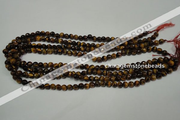 CTE751 15.5 inches 6mm faceted round yellow tiger eye beads wholesale