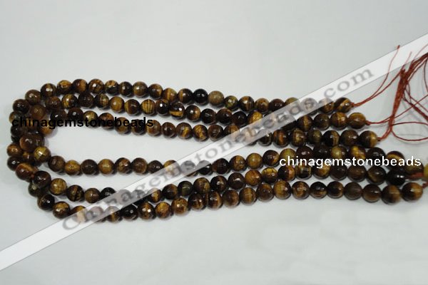 CTE752 15.5 inches 8mm faceted round yellow tiger eye beads wholesale