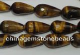 CTE761 15.5 inches 10*20mm faceted teardrop yellow tiger eye beads