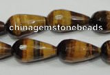 CTE762 15.5 inches 12*22mm faceted teardrop yellow tiger eye beads