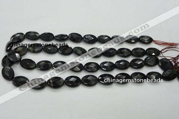 CTE77 15.5 inches 13*18mm faceted oval blue tiger eye gemstone beads