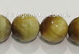 CTE907 15.5 inches 18mm faceted round golden tiger eye beads