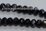 CTE940 15.5 inches 5*8mm faceted rondelle dyed blue tiger eye beads