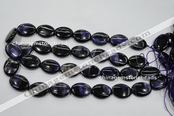 CTE954 15.5 inches 15*20mm oval dyed blue tiger eye beads wholesale