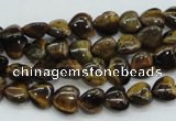 CTE97 15.5 inches 8*8mm heart yellow tiger eye beads wholesale