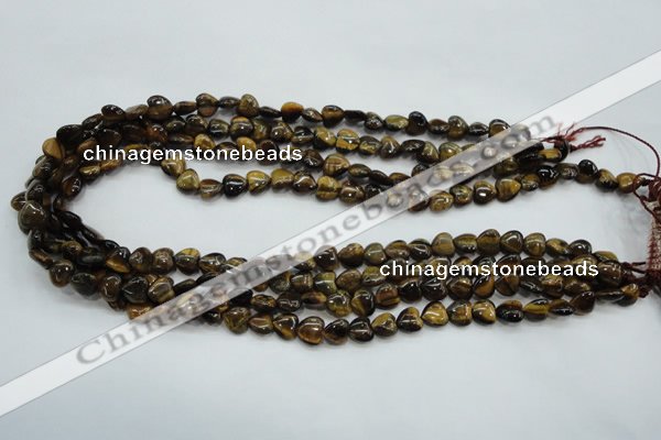 CTE97 15.5 inches 8*8mm heart yellow tiger eye beads wholesale