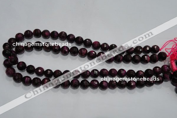 CTE971 15.5 inches 6mm faceted round dyed red tiger eye beads