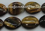 CTE98 15.5 inches 15*20mm oval yellow tiger eye beads wholesale