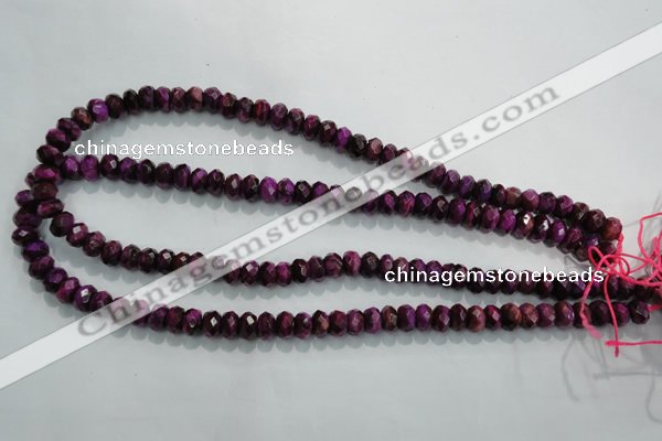 CTE980 15.5 inches 5*8mm faceted rondelle dyed red tiger eye beads