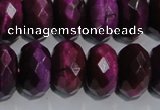 CTE984 15.5 inches 12*16mm faceted rondelle dyed red tiger eye beads