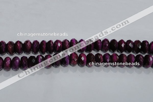 CTE984 15.5 inches 12*16mm faceted rondelle dyed red tiger eye beads