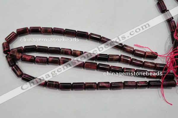 CTE989 15.5 inches 8*14mm tube dyed red tiger eye beads wholesale
