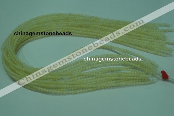 CTG05 15.5 inches 3mm round tiny yellow jade beads wholesale