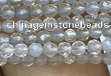 CTG1001 15.5 inches 2mm faceted round tiny grey agate beads