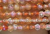 CTG1003 15.5 inches 2mm faceted round tiny red agate beads