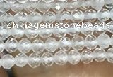 CTG1015 15.5 inches 2mm faceted round tiny white crystal beads