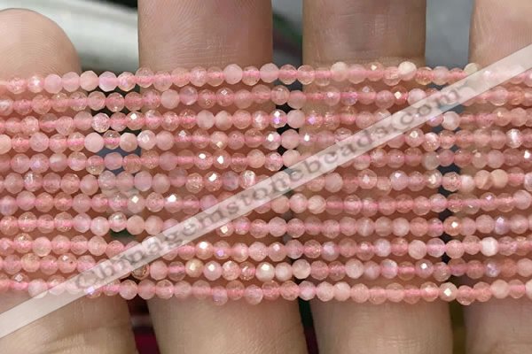 CTG1031 15.5 inches 2mm faceted round tiny moonstone beads