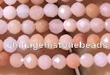 CTG1038 15.5 inches 2mm faceted round tiny pink aventurine beads