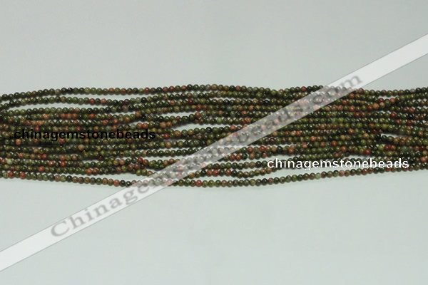 CTG104 15.5 inches 2mm round tiny unakite gemstone beads wholesale