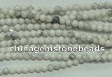 CTG105 15.5 inches 2mm round tiny white turquoise beads wholesale