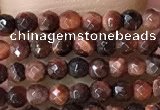 CTG1063 15.5 inches 2mm faceted round tiny red tiger eye beads